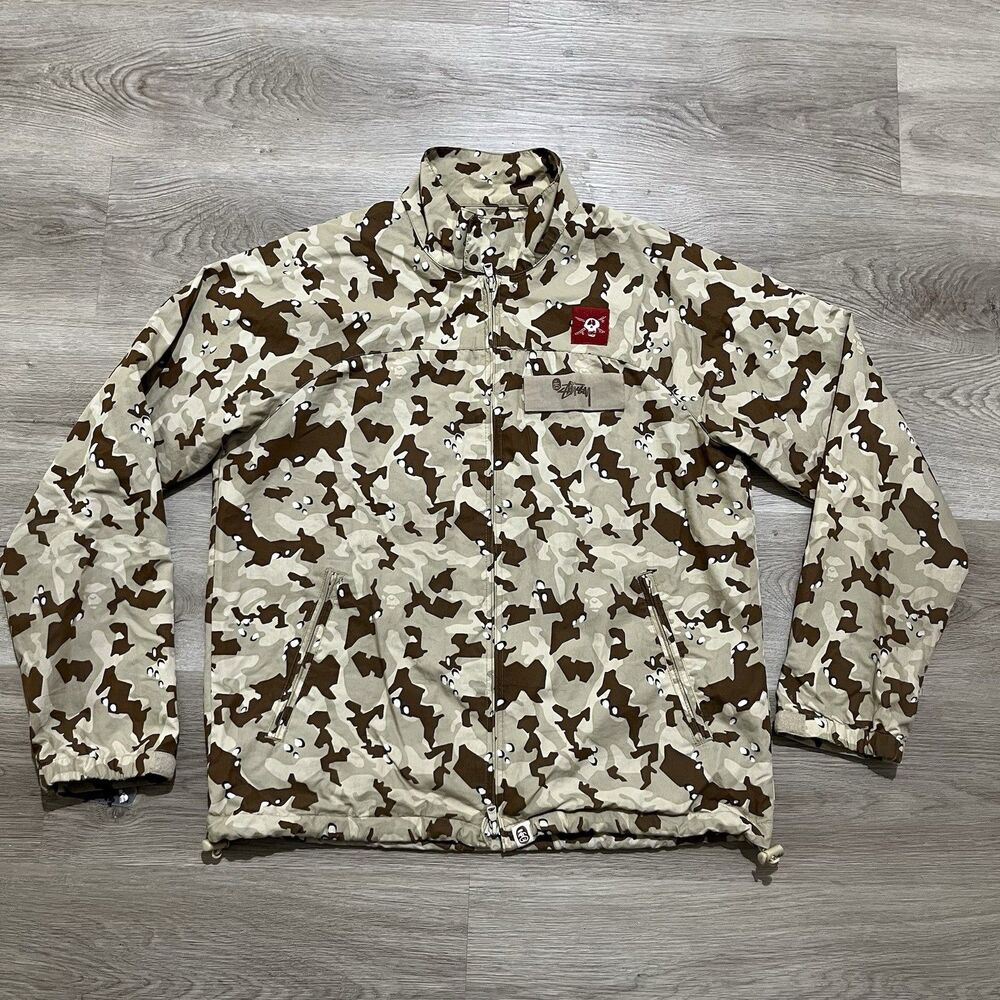 Stussy X Bape Desert Camo Jacket Mens Size Large